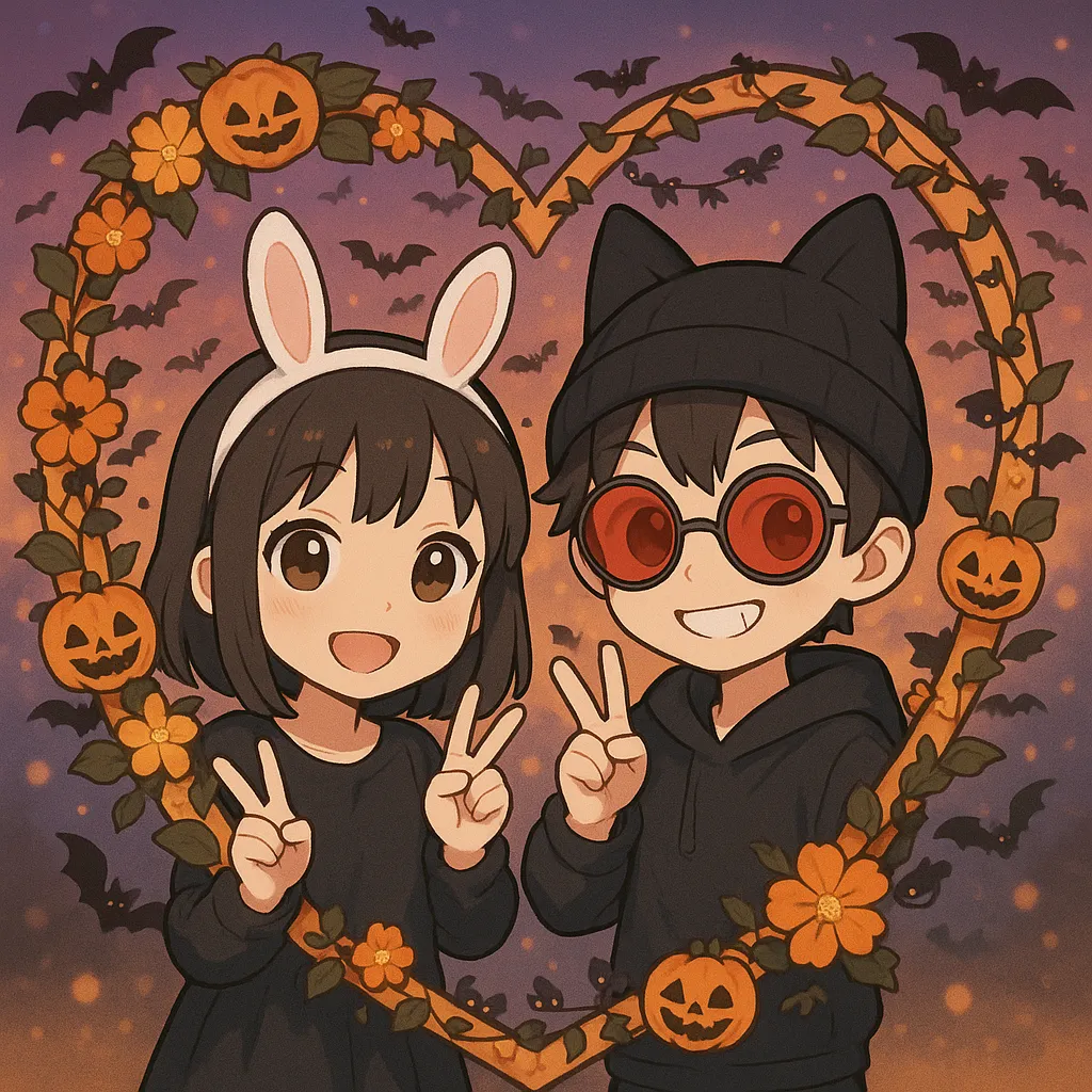 「写真の説明」ハロウィンパーティで記念写真