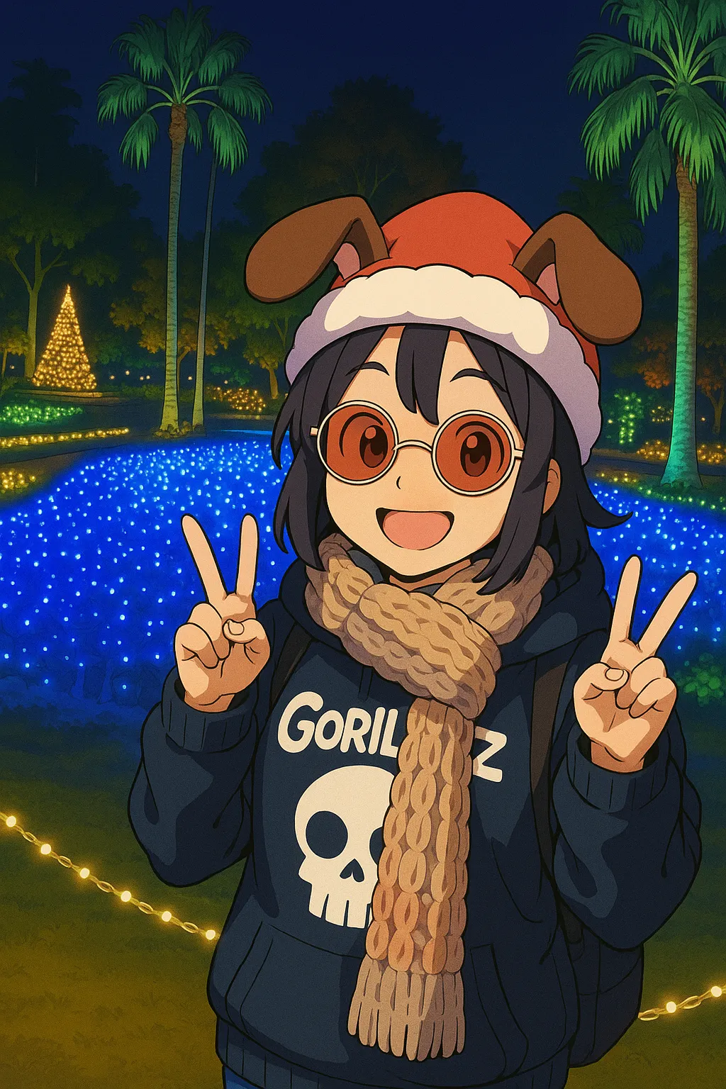 「写真の説明」イルミネーションとけんじーまん