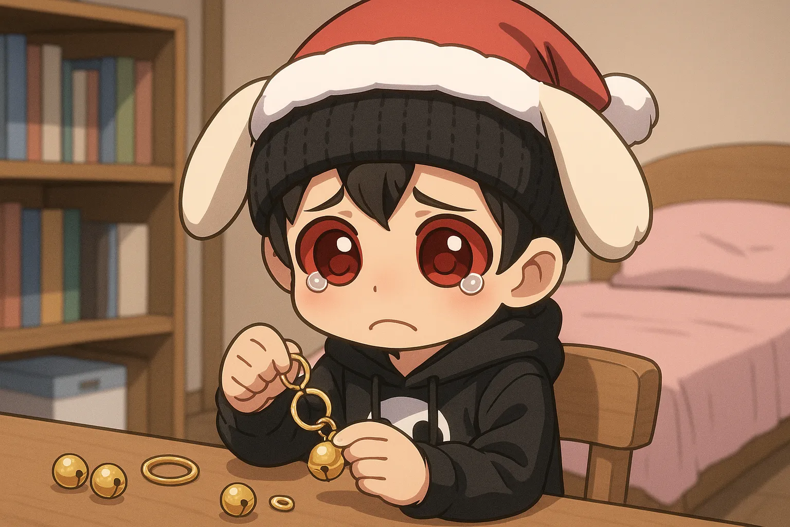 「写真の説明」クリスマスも仕事で泣いてるけんじーまん