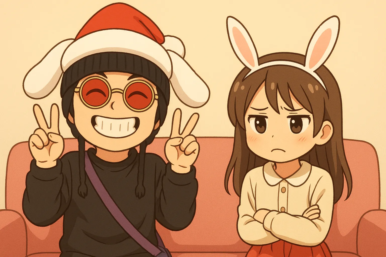 「写真の説明」けんじーまんが喜んでます